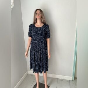 Petal & Pup Navy and White Midi Dress